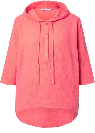Angel of Style - Dames - Blouse A-lijn mousseline capuchon - Koraal - Maat 46