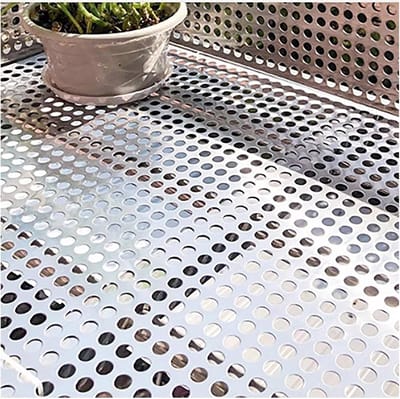 Metalen Gaasplaat - Geperforeerd Paneel - Veiligheid Afscherming - RVS 304 Materiaal - 60x180cm - Zilverkleurig