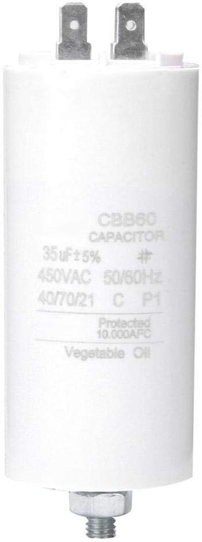 Dailygoods- Motorstartcondensator 35uF 450V - Aanloopcondensator - Condensator voor Wasmachine - Condensator voor Voertuig - Schroefmoer - Duurzaam ontwerp