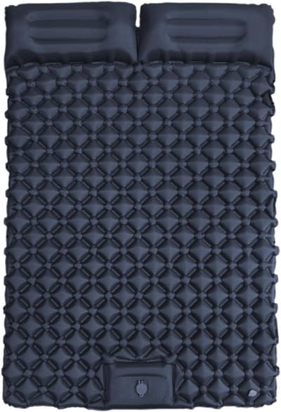 Camping luchtmatras - Isomatte slaapkussen - Outdoor slapen - Zelfopblaasbaar met voetpomp - 190 x 120 cm - Meerkleurig