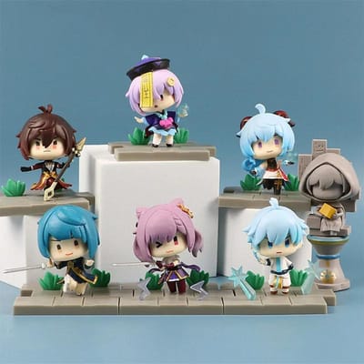 Genshin Impact Anime Figuur Blind Box Willekeurig Personage Verzamelspeelgoed Actiefiguur Mooi Cadeau voor Fans Mysteriedoos Loterij Model white