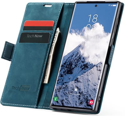 Hoesje geschikt voor Samsung Galaxy S25 Ultra - Book Case Leer Slimline Blauw