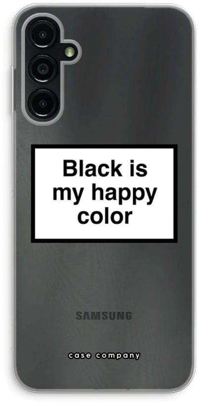 Case Company® - Hoesje geschikt voor Samsung Galaxy A14 hoesje - Black is my happy color - Soft Cover Telefoonhoesje - Bescherming aan alle Kanten en Schermrand