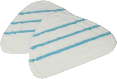 Stoomreiniger Doeken - Microvezel Doppen - Grondig Reinigen - Hoge Vuilabsorptie - 2 Stuks - Blauw Wit
