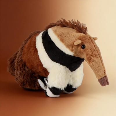 22cm Reuzenmiereneter Pluche Speelgoed Hoge Trouw Simulatie Zachte Miereneter Speelgoed Schattige Bosmiereneter Liefhebbers Kinderen Verjaardag Speelgoed 22cm black