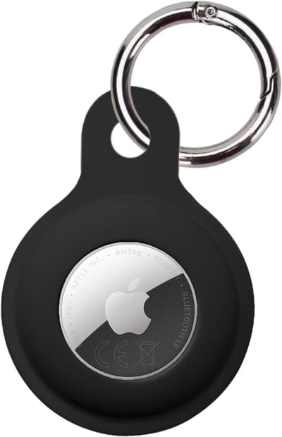 Hoesje Geschikt voor Apple AirTag 2 Sleutelhanger Hoesje Siliconen Hanger - Hoesje Geschikt voor Apple AirTag 2e generatie Hanger Sleutelhanger Hoesje - Zwart