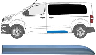 Achterste zijlijst sierlijst voor Fiat Scudo 2022- / Links