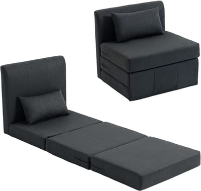 HOMCOM Vloerstoel-Polyester, schuim-80L x 75B x 74H cm-Donkergrijs