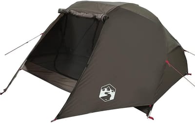 Vistent Karpertent - Campingtent Visserstent - Waterdicht Outdoor - Voor 3 Personen - 312x216x114cm - Bruin