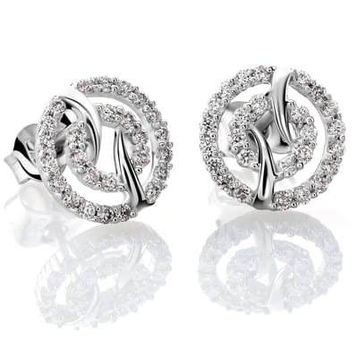 Orphelia OD-5322 - Oorstekers - 18 Karaat Witgoud / Diamant 0.42 ct