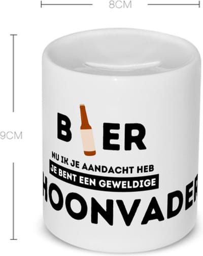 Akyol - bier, nu ik je aandacht heb je bent een geweldige schoonvader Spaarpot - Papa - schoonvader - vader cadeautjes - vaderdag - verjaardagscadeau - verjaardag - cadeau - geschenk - kado - gift - vader artikelen - spaarpot