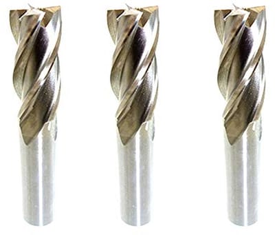 CNC-frees 8 mm - 4-groef HSS frezen set van 3 stuks