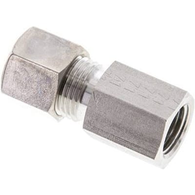 10L & M14x1.5 RVS Rechte Knelfitting Binnendraad 315bar ISO 8434-1