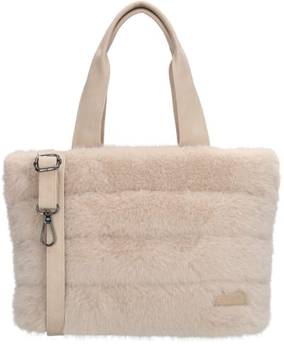 Zebra Trends Emma Handtas - Shopper - Schoudertas - Crossbody - Bont - Fur - Crème