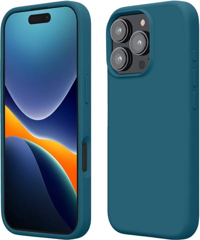 kwmobile telefoonhoesje geschikt voor Apple iPhone 16 Pro Max - Hoesje met siliconen coating - Smartphone case in mat petrol