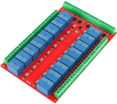 Dailygoody - DC Relaismodule - 16-Kanaals Optocoupler Isolatie - Betrouwbare Hoog/Laag Trigger - Voor Elektronische Projecten - Geschikt voor Hob