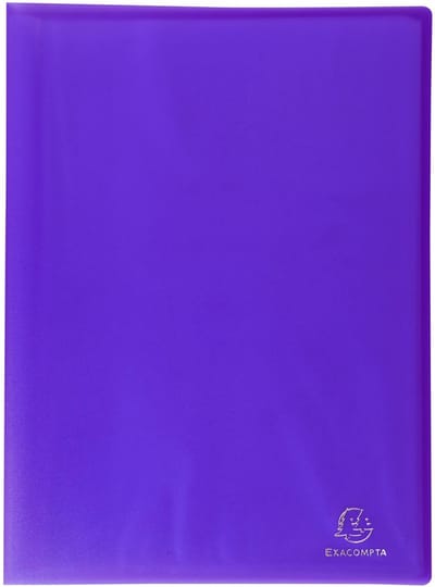 Exacompta 12x Chromaline showalbum met vaste rug PP - 30 tassen - 60 zichten - A4 - Purper - 85366E