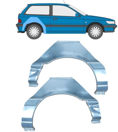 Reparatiepaneel achterspatbord voor Mitsubishi Colt 1988-1992 / Links + Rechts