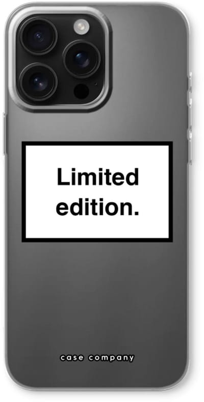 Case Company® - Hoesje geschikt voor iPhone 16 Pro Max hoesje - Limited edition - Soft Cover Telefoonhoesje - Bescherming aan alle Kanten en Schermrand