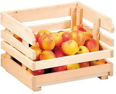 FSCÂ® Houten Aardappel - Fruit Opslag Krat - Stapelbaar - Opslag Box - Kratten - Krat voor Aardappels - Fruit - 37 x 30 x 26 cm