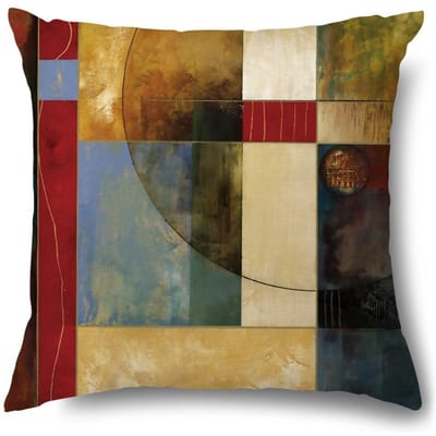 Abstracte Kunst Perzik Huid Kussenhoes 2D Platte Bedrukking Moderne Geometrische Sierkussenhoes voor Bank Woonkamer Huisdecoratie 45x45 40x40cm