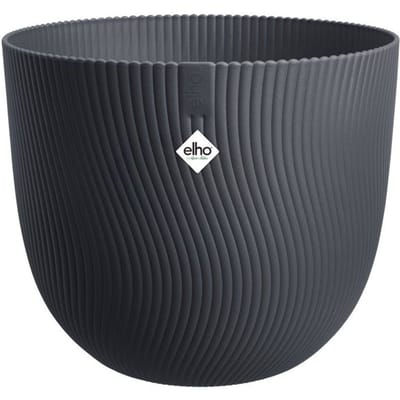 Elho Sereh Rond 60 - Grote Bloempot voor Binnen & Buiten - 100% Gerecycled Plastic - Ø 59 x H 50.6 cm - Antraciet
