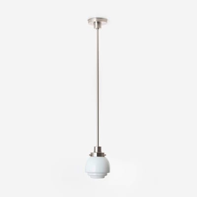 Hanglamp Gispen Vlak 20's Matnikkel - Art Deco Trade