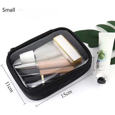 Dames Make-uptas Waterdichte Transparante Reiskosmetische Tassen Etui Reismake-up Kit Tassen voor Mannen Toilettas Borstel Organizer Pouch gray