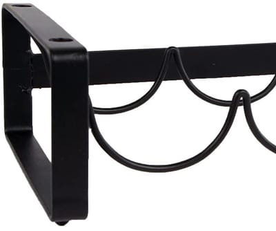 Stapelbaar Flessenrek Voor 12 Flessen - Zwart Metalen Wijnrek 11x40x20 cm
