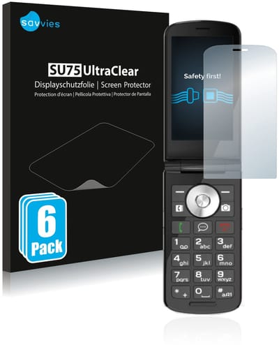 Savvies - Screenprotector voor Emporia TOUCHsmart.2 - Folie Beschermfolie transparant 6 Stuks