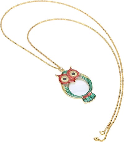 Vergrootglas/Loep aan Uil Ketting - 5x Vergroting