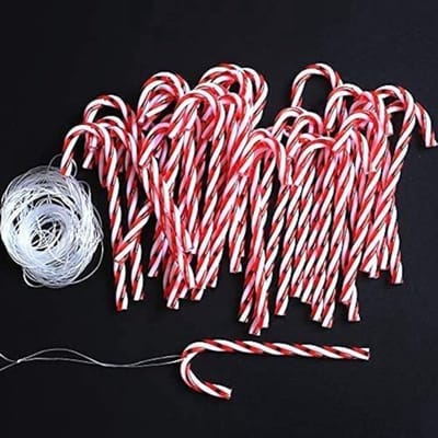 Onf3 - 32 Stuks Kerstboom Zuurstokken - Kerstdecoratie - Rood - Hangende