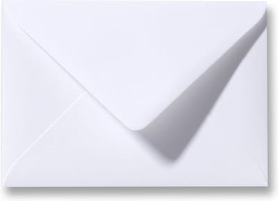 Cards & Crafts 50 Luxe Enveloppen 13x18 cm - Wit - 110g/sm - Puntklepsluiting