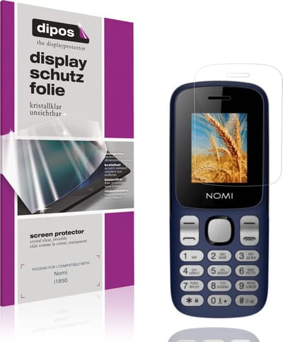 dipos – 4x Beschermfolie geschikt voor Nomi i1890 | Krasbestendige & heldere Screenprotector Ultra-Thin