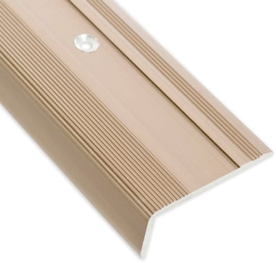 FLOORDIREKT Trapneusprofiel - Trapprofiel - Glory - Hoekprofiel - Voorgeboord - Goud - 36 x 17 mm - Lengte: 90 cm