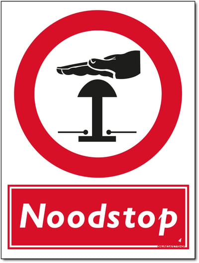Noodstop bord - Forex - 30 x 40 cm