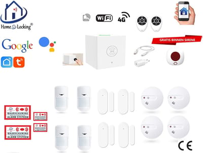 Draadloos beveiligingsbox werkt met wifi en met spraak gestuurde apps. ST01C-17