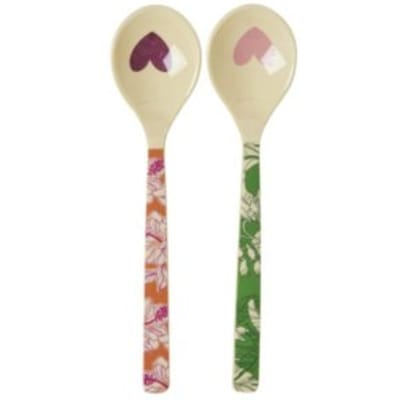 Rice melamine theelepel  faded hibiscus / paradise print assorti