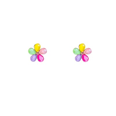 Go Dutch Label Oorknoppen Flower Stud Rainbow