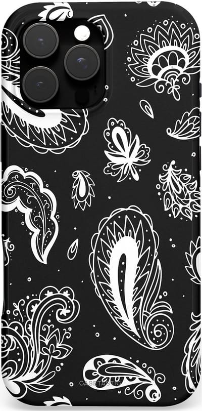 Casetastic Hoesje Geschikt voor Apple iPhone 16 Pro Max Magsafe - Stijlvolle Beschermende Duo-layer Case - Paisley pracht