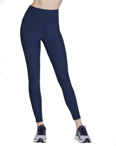 Skechers GO Flex Rib Fl HW Legging LG2-NVY, Vrouwen, Marineblauw, Leggings, maat: M
