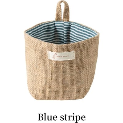 Hangende Jute Opbergzak Stof Bureau-Organizer voor Thuis Kantoor Bloempot Kleine Zak Badkamer Keukenmand