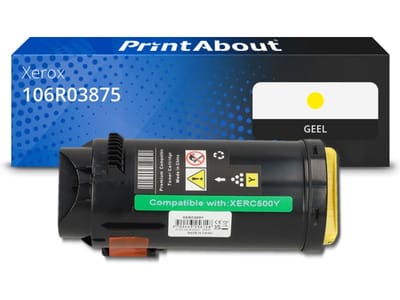 PrintAbout huismerk Toner 106R03875 Geel Extra hoge capaciteit Geschikt voor Xerox