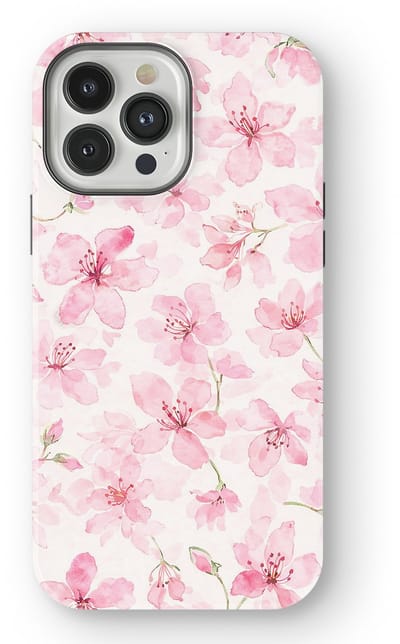 Bloemen Design Hoesje geschikt voor iPhone 13 Pro Max | Flower Print Tough Case met Mag | Shockproof | Bloemen Motief Backcover geschikt voor iPhone 13 Pro Max Cherry Blossom