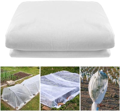 Wintervlies voor planten, 1,5 m x 10 m, vlies tuin, 40 g/m² tuinvlies, wit, winterbescherming voor planten, afdekvlies voor tuin, vorstbeschermingsvlies voor planten, voor weerbestendig, kou, vogels