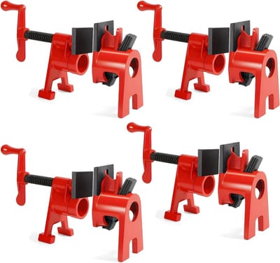 Set van 4 Beugels voor Buizen met Beschermfunctie, 3/4 Inch, Snelle Ontgrendeling, Ideaal voor Houtbewerking en Kabelbeheer