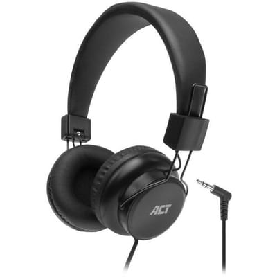 ACT Koptelefoon met draad 1,5m | Opvouwbare hoofdtelefoon met kabel | 3,5mm audiokabel | AC9300