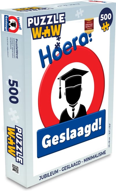Puzzel Jubileum - Geslaagd - Minimalisme - Legpuzzel - Puzzel 500 stukjes