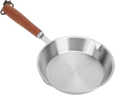 Roestvrijstalen koekenpan voor inductie kookplaat - Antiaanbaklaag - Keukengerei - Kookbenodigdheden - 12 cm