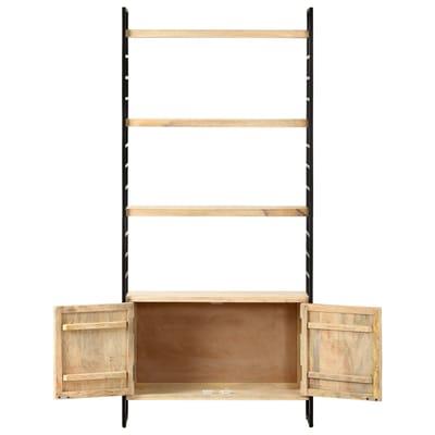 vidaXL - Boekenkast - met - 4 - schappen - 80x30x180 - cm - massief - mangohout